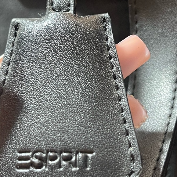 Vintage Esprit Black Backpack 90s faux leather purse Y2K boho​​ - Picture 6 of 10
